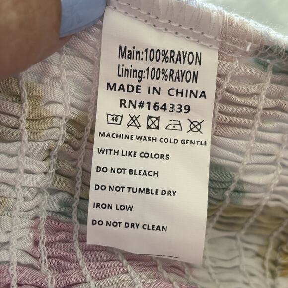 Petal And Pup Womens Top XL Crop Halter Floral Tie Smock V Neck New With Tag - Picture 9 of 10